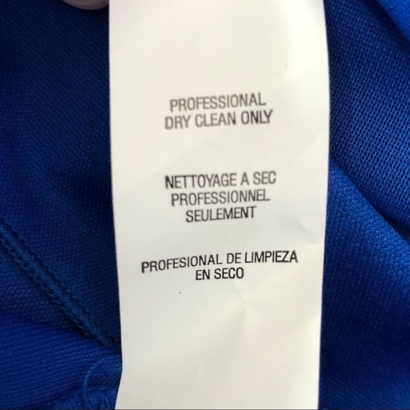 NWT DAVID’S BRIDAL Blue Beaded Flower One-Shoulder High-Low Dress Size XXL (18) - Picture 8 of 11